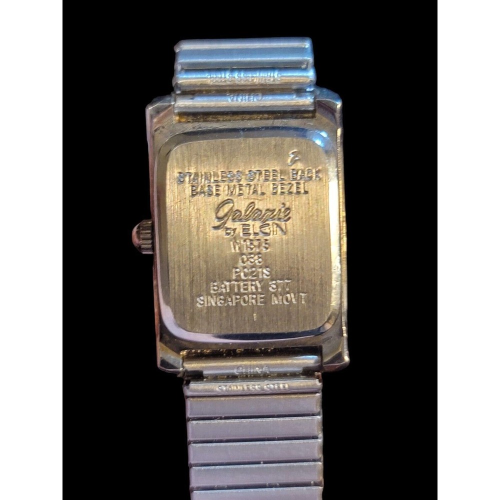 Gorgeous Ladies Galaxie By Elgin Crystals W1575 Watch Quartz 20mm Runs Perfect - Picture 6 of 11